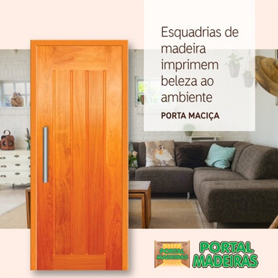 Porta Maciça Réguas - Almofadas verticais